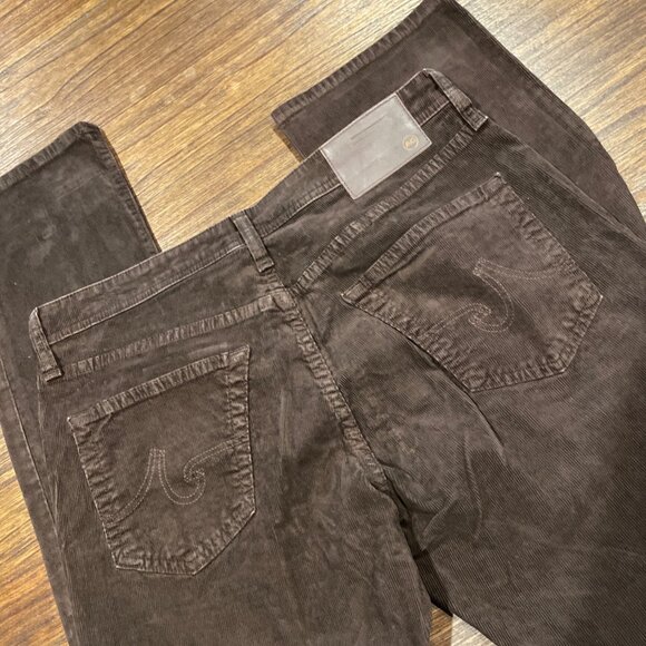NWOT AG-ED Denim Men's 32x33.5 The Everett Slim Straight Pant Brown Corduroy - Picture 5 of 9